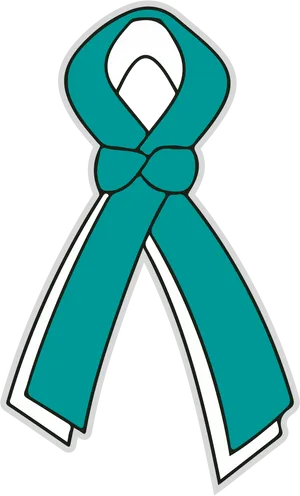 Teal Ribbon Awareness Campaign PNG Image