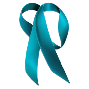 Teal Ribbon For Ovarian Cancer Awareness Png 8 PNG Image