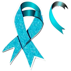 Teal Ribbon For Ovarian Cancer Awareness Png Ljl9 PNG Image