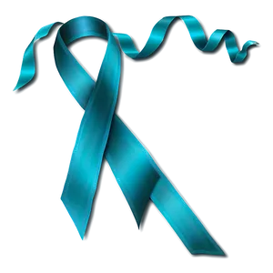 Teal Ribbon For Sexual Assault Awareness Png Nqe17 PNG Image