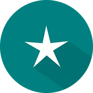 Teal Star Icon PNG