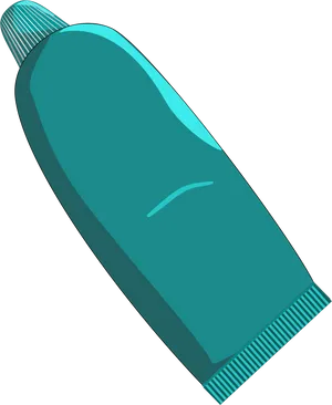 Teal Toothpaste Tube Vector PNG Image