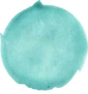 Teal Watercolor Splotch PNG Image