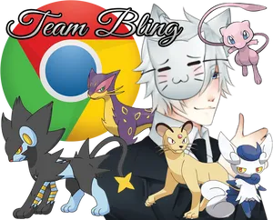 Team Bling Chrome Crossover PNG Image