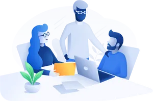 Team Collaboration Illustration PNG Image