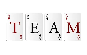 Team Concept Playing Cards PNG Image