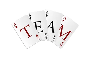 Team Concept Playing Cards PNG Image