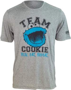 Team Cookie Monster T Shirt Design PNG Image