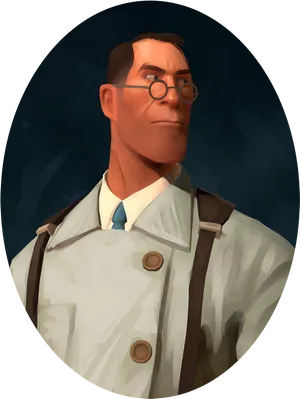 Team Fortress2 Medic Portrait PNG Image