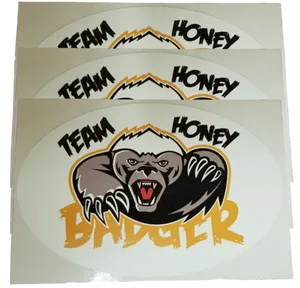 Team Honey Badger Stickers PNG Image