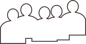 Team Silhouette Graphic PNG Image