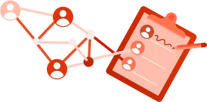 Teamwork Connected Tasks Graphic PNG
