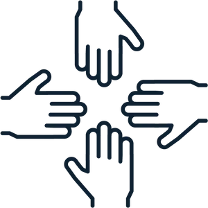 Teamwork Hands Together Graphic PNG