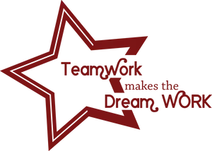 Teamwork Motivational Quote Star Graphic PNG Image