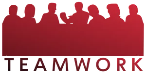 Teamwork Silhouette Concept PNG Image