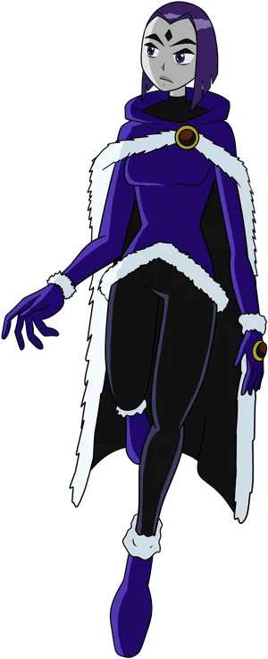 Teen Titan Raven Character Art PNG Image