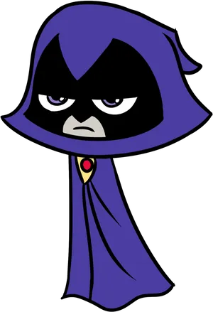 Teen Titans Go Raven Character Portrait PNG Image