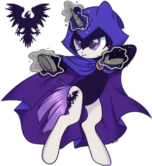 Teen Titans Go Raven Mystic Pose PNG Image