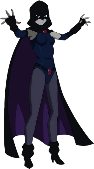 Teen Titans Go Raven Pose PNG Image