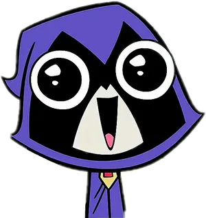 Teen Titans Go Raven Surprised Expression PNG Image