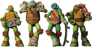 Teenage Mutant Ninja Turtles Characters PNG Image