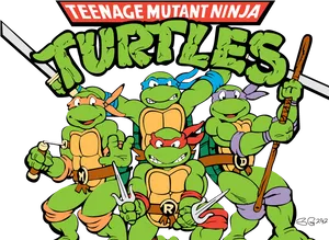 Teenage Mutant Ninja Turtles Classic Illustration PNG Image