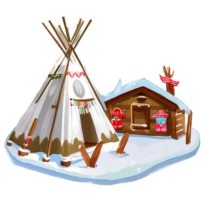 Teepee In A Winter Wonderland Png Yen PNG Image