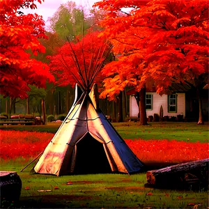 Teepee In Autumn Setting Png 06292024 PNG Image