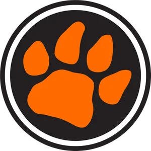 Tennessee Team Paw Print Logo PNG Image