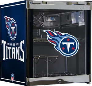 Tennessee Titans Themed Mini Fridge PNG Image