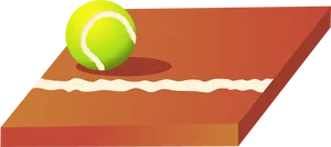 Tennis Ballon Clay Court PNG Image