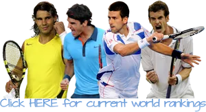 Tennis Champions Montage PNG Image