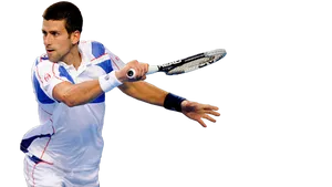 Tennis Player Action Shot PNG Image