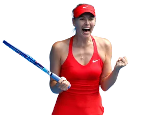 Tennis Player Celebrating Victory.png PNG Image