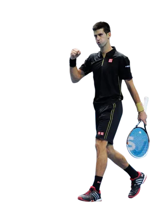 Tennis Player Victory Pose PNG Image