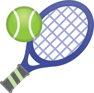 Tennis Racketand Ball Illustration PNG Image