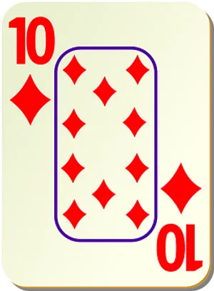 Tenof Diamonds Playing Card PNG Image