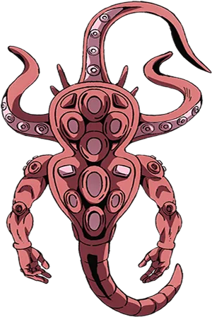 Tentacled Alien Creature Illustration PNG Image