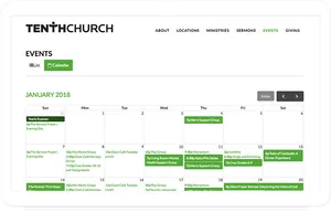 Tenth Church Events Calendar January2018 PNG Image