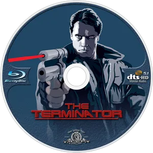 Terminator Bluray Disc Artwork PNG Image