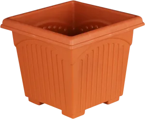 Terracotta Style Plastic Flower Pot PNG Image