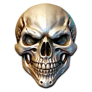Terrifying Skull Emblem PNG Sac PNG
