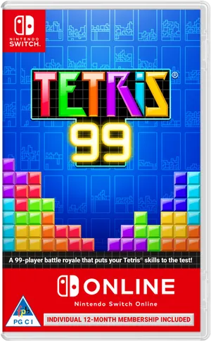 Tetris99 Nintendo Switch Game Cover PNG Image