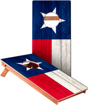 Texas Flag Cornhole Board PNG Image