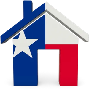 Texas Flag House Icon PNG Image