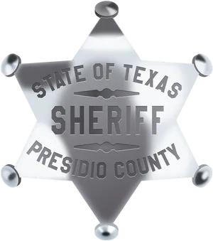 Texas Presidio County Sheriff Badge PNG Image