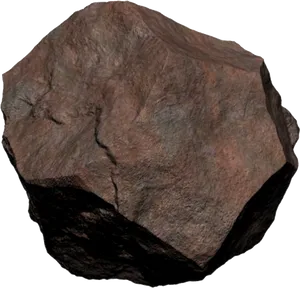 Textured Boulder Isolatedon Black PNG Image