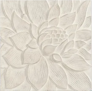 Textured Floral Relief Art PNG Image