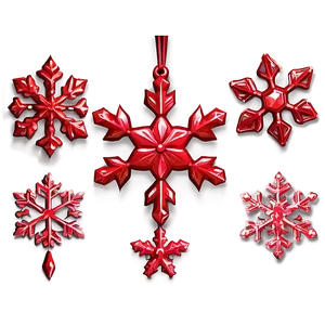 Textured Red Snowflake Png Wiw64 PNG Image