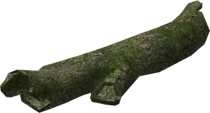 Textured Tree Log3 D Model PNG Image